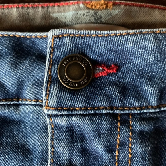 Frye & Co. womens denim mini skirt size 14 western beachy coastal cowgirl - Picture 6 of 14